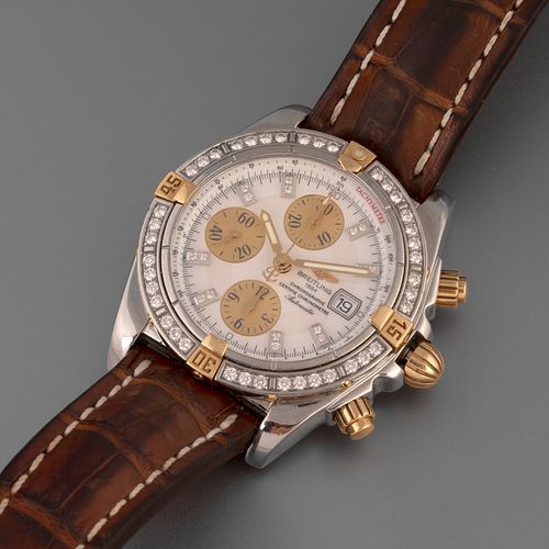 Breitling, Stainless Steel, Diamond and Yellow Gold Chronomat Evolution Wristwatch, ca. 2005