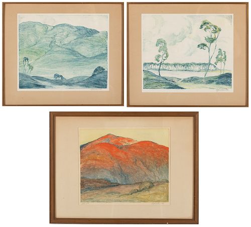 Alfred Casella, 3 Monoprint Landscapes