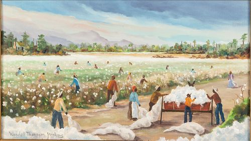 Wendell Thompson Perkins, Cotton, Oil on Canvas