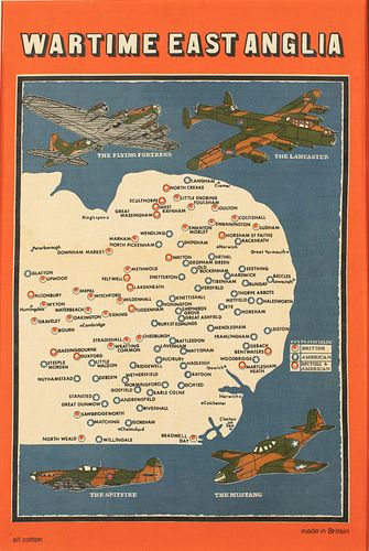 Wartime East Anglia, Framed Cotton Poster