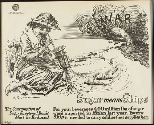 Sugar Means Ships, WWI Poster