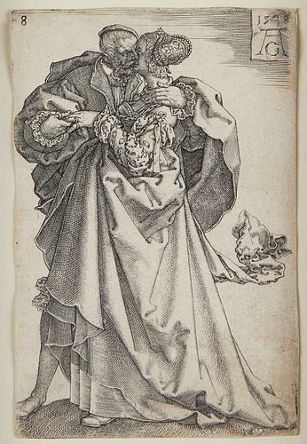 Heinrich Aldegrever Engraving from Large Wedding Dancers