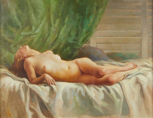 Charles Rubino Supine Nude on Bed