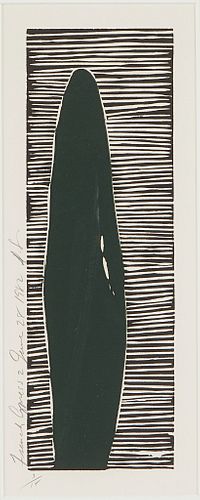 Donald Sultan French Cypress 2 Linocut