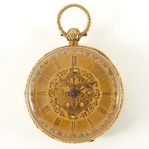 18K Gold English Pocket Watch - 1845