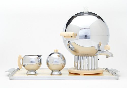 Walter von Nessen Chrome & Bakelite Coffee Set