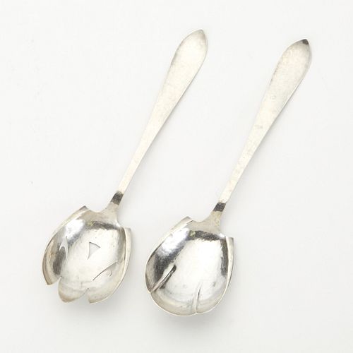 TC Shop Arts & Crafts Sterling Salad Spoon and Fork