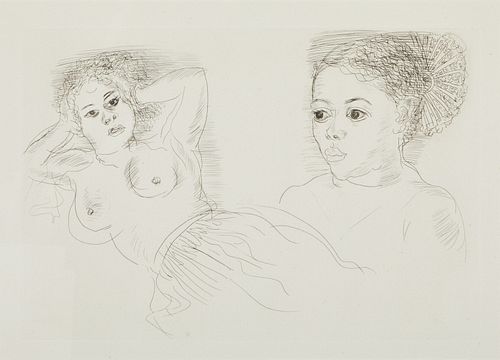 Raoul Dufy "Two Antillean Women" Etching