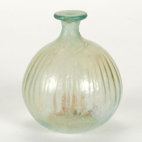 Roman Glass Bottle w/ Bulbous Form