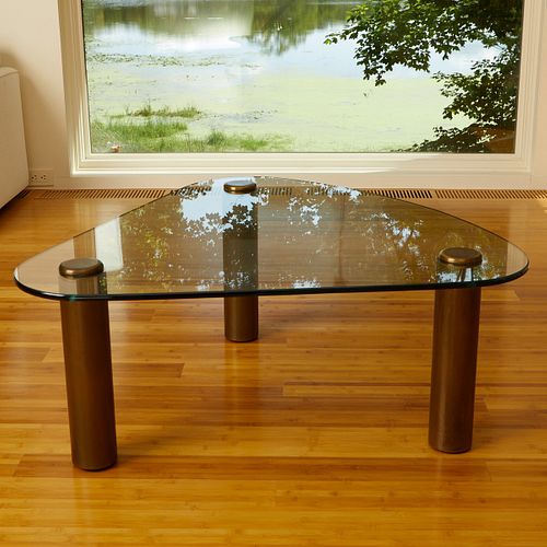 Pace Collection Glass Top Table
