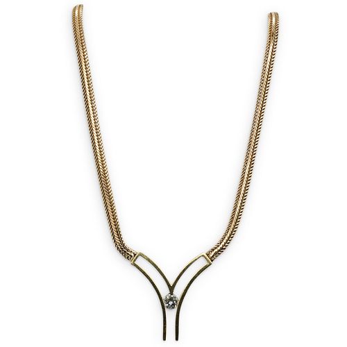 Jose Hess Designer 14K Gold & Diamond Necklace