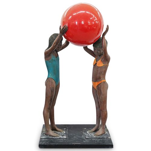 "Beach Players" by Prince “Monyo” Bronze Figural Group