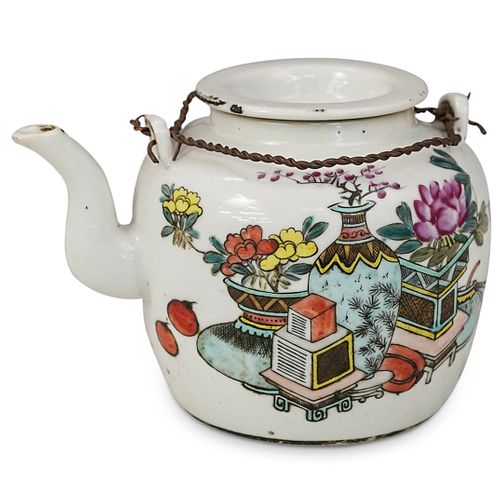 Chinese Porcelain Painted Tea Kettle