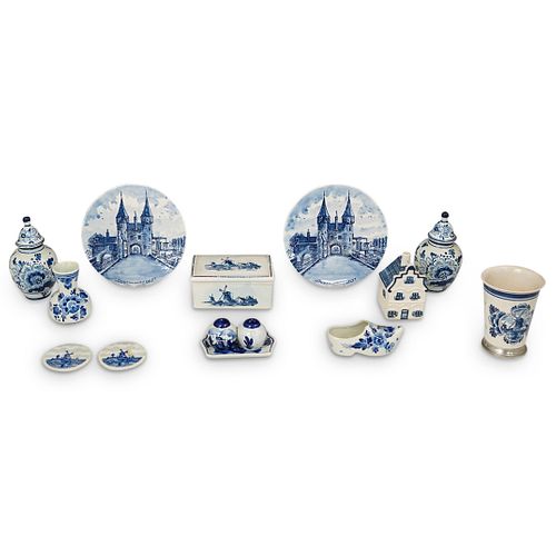 (12 Pc) Blue Delft Porcelain Grouping Set