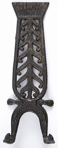 Cast iron bootjack, late 19th c., 14 1/2'' l. Provenance: The Estate of Mark and Joan Eaby