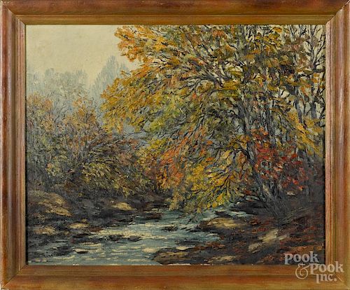 Cesare Ricciardi (American 1892-1973), oil on canvas landscape, signed lower left, 24'' x 30''.