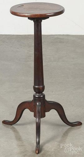 Diminutive stained maple candlestand, early 19th c., 25 3/4'' h., 10 3/4'' w.
