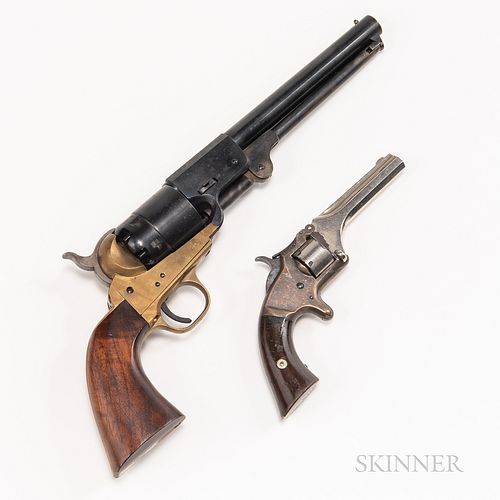 Early .22 Revolver and a Reproduction Confederate Revolver