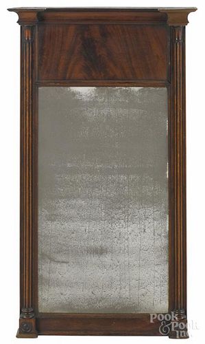Federal mahogany mirror, ca. 1815, 40'' x 19 3/4''.