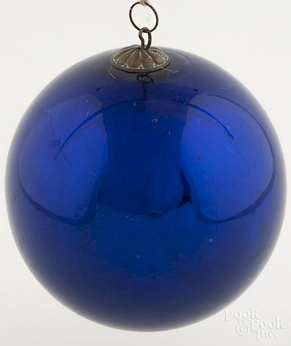 Large German Kugel Christmas ornament, 6 1/2'' dia. Provenance: The Estate of Mark and Joan Eaby
