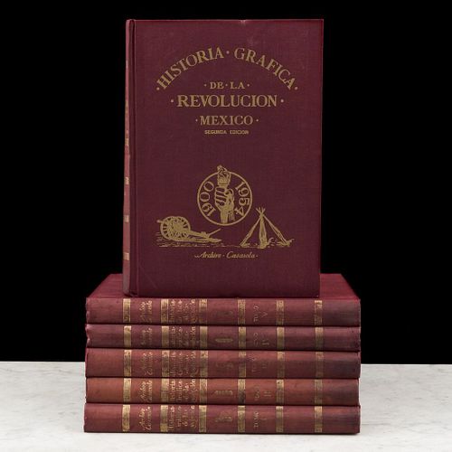 Casasola, Gustavo. Historia Gráfica de la Revolución. México: Archivo Casasola, 1900-1954. Segunda edición. Pzs: 6.