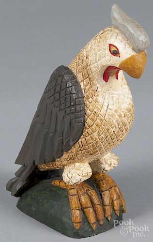Russell Holtzman, carved and painted eagle, signed and dated 1982, inscribed The Merry Whittler