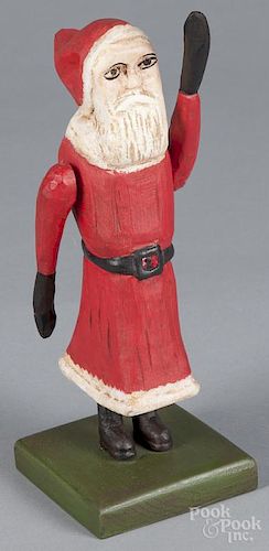 Walter Gottshall, carved and painted Santa Claus whirligig, initialed and dated 83 on underside
