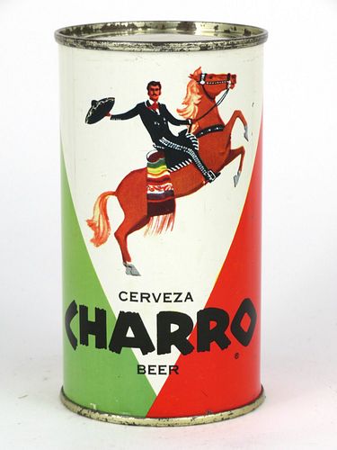 1954 Cerveza Charro Beer Flat Top Can Houston Texas 49-21