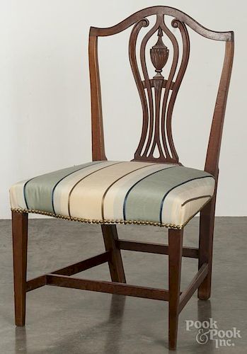 Hepplewhite mahogany dining chair, ca. 1800.