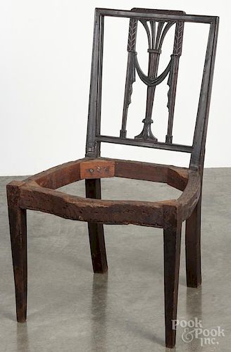 Federal mahogany dining chair, ca. 1810.