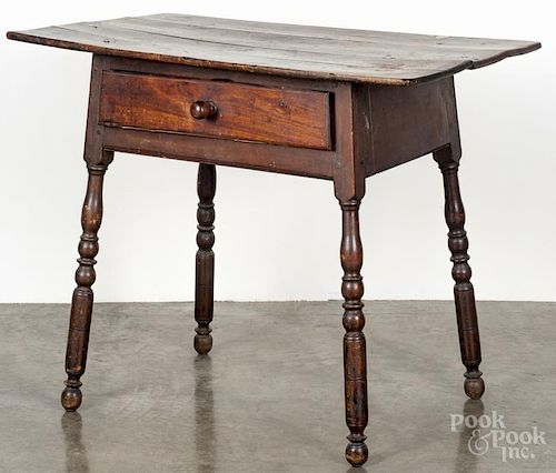 Pennsylvania walnut work table, late 18th c., 29 1/2'' h., 35 1/2'' w., 21 3/4'' d.