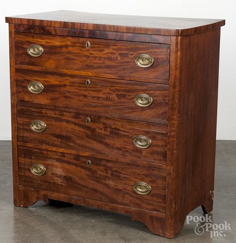 Pennsylvania Empire mahogany chest of drawers, 37'' h., 36'' w.