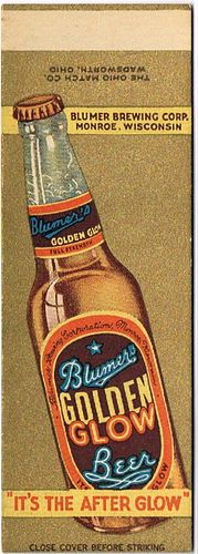 1935 Blumer's Golden Glow Beer (sample) 114mm long WI-BLUMER-4 