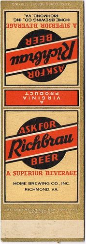 1938 Richbrau Beer (sample) 114mm long VA-HOME-1 