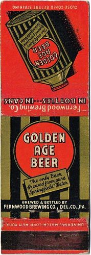 1934 Golden Age Beer 111mm long PA-FERN-1 Features the cone top can