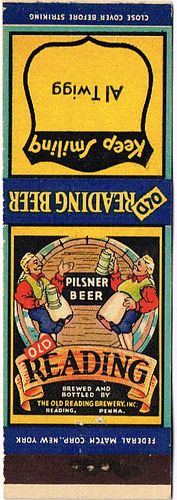 1933 Old Reading Pilsner Beer 113mm long PA-READ-1 Al Twigg