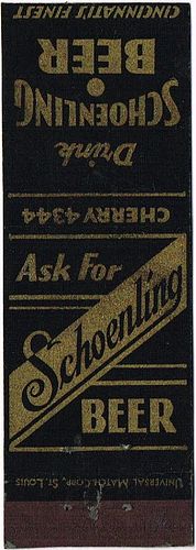 1934 Schoenling Beer OH-SCHOENLING-1 Self-Advertising