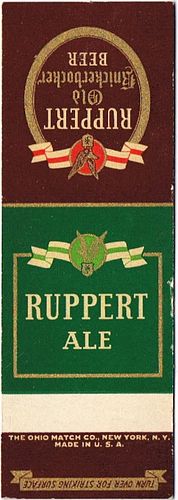 1939 Ruppert Old Knickerbocker Beer/Ale (sample) 114mm long NY-RUP-2 