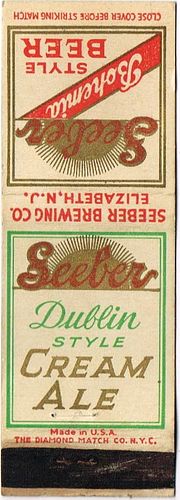 1934 Seeber Bohemian Beer/Dublin Style Cream Ale 115mm long NJ-SEEBER-1 