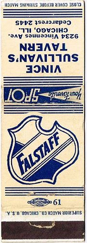 1952 Falstaff Beer 115mm long MO-FALS-15 