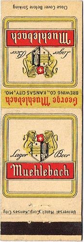 1952 Muehlebach Lager Beer 113mm long MO-MUEHLE-5 Self-Advertising