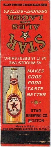 1933 Star Ales & Lager 115mm long MA-STAR-1 Makes Good Food Taste Better