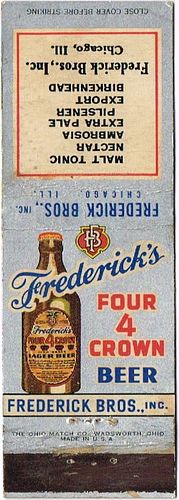 1935 Frederick's 4 Crown Beer 115mm long IL-FRED-2 