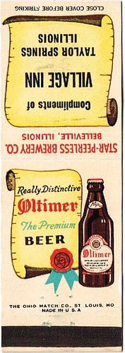 1955 Oltimer Beer 111mm long IL-SP-10 Village Inn Taylor Springs Illinois