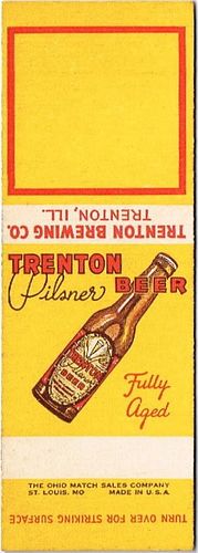 1934 Trenton Pilsner Beer (sample) 115mm long IL-TRENT-1 No Advertising