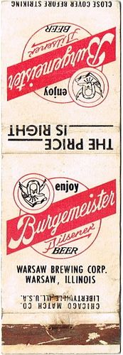 1936 Burgemeister Pilsener Beer 114mm long IL-WARS-1 