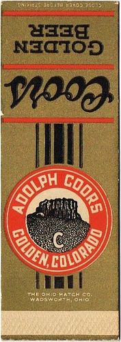1933 Coors Golden Beer (sample) 115mm long CO-AC-2 