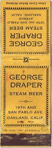 1910 Steam Beer 114mm long CA-DRAPER-1 
