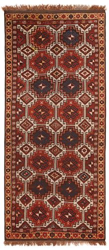 ANTIQUE TURKISH BERGAMA RUNNER - No reserve. 9 ft 9 in x 4 ft 4 in (2.97m x 1.32m).