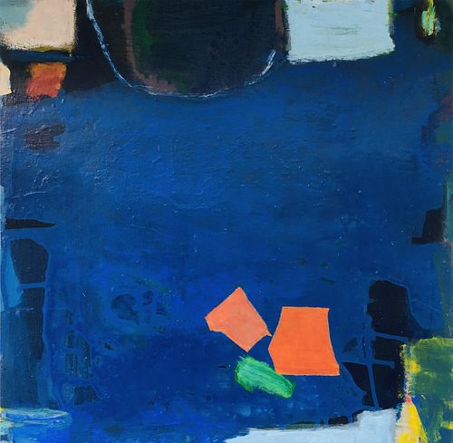 Juni Van Dyke, BFA, '90, Diploma '90, MAT '92 - Blue Untitled Painting
